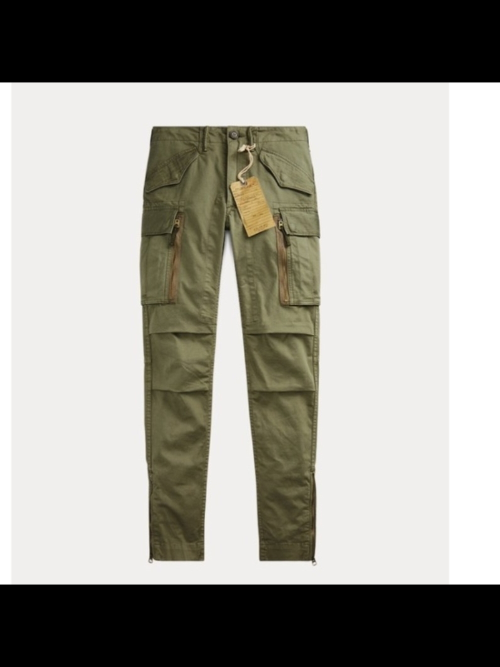 Women's Skinny Stretch Cargo Utility Pants In Olive